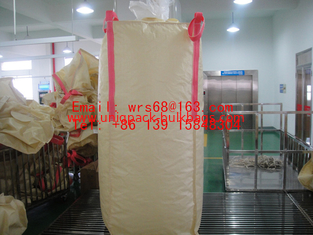 China El beige de la resina del PVC bulto de 2 toneladas empaqueta con la resina del PVC del canalón del top y de la parte inferior proveedor